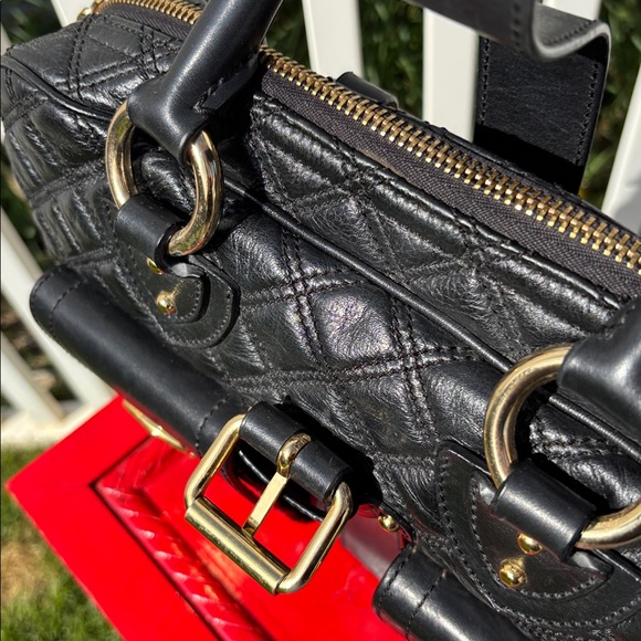 Marc Jacobs Made in Italy Quilted Black Leather Satchel - Picture 5 of 10